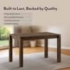 Atlas Solid Wood 4 Seater Dining Table In Danish Walnut Finish