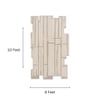 Handmade Wool Shaped Rug Modern Abstract Beige 8 x 10 Feet Carpet