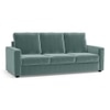 Apollo Compact Sofa Set (Colour : Dusty Turquoise Velvet, Cushion : Hard, Back Type : High Back, Seater : 3+1+1)
