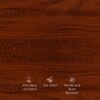 Turner Solid Wood Single  Size Bed Without Storage (Dark Oak Finish)