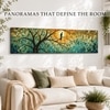 Abstract Botanical Tree Mosaic Canvas Wall Art 12 x 46 Inch