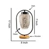 Devansh Multicolor Glass Wooden & Iron  Table Lamp -17 Inch Height  -Ab