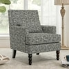 Lark Printed Canvas Geometry Fabric Lounge Chair inGreen Colour