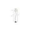 Ivy White Natural Fiber Floor Lamp with Black Iron Base