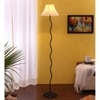 Merritt Black Cotton Shade Floor Lamp