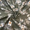 Willow Dark Green Floral 290 TC Cotton Flat Single Size Bedsheet with 1 Pillow Cover – Threads