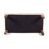 Bestone Solid Wood Bench In Ivory Sparkle Velvet Fabric
