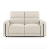 Linaro Leather Two Seater Double Motor Recliner In Grey Colour