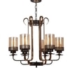 Eliante Mild Steel 6-Light Chandelier, Modern Metal Hanging Ceiling Light Fixture For Living Room