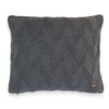 Rio Blue Grey Cotton Knitted Decorative Cushion Cover 16 x 16 Inches