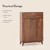 Webster 15 Pair Shoe Rack With Drawer in Sheesham Finish
