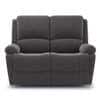 Lebowski Fabric Two Seater Manual Recliner in Smoke Fabric Colour