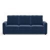 Apollo Compact High Back 3 Seater  Fabric Sofa In Lapis Blue Colour
