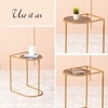 Contemporary Iron Side Table in Gold Colour