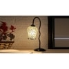 Multicolor Mosaic Glass Zig Zag Curvy Table lamp with Iron Base (EN03)