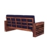 Maruti 3+2+1 Seater Wooden Sofa (BLUE Colour, Teak Finish)