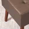 Axel Faux Leather Wooden bench stool for bedroom Set of 2