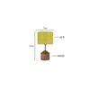 Harper Yellow Natural Fiber Shade Table Lamp with Natural Wooden Base