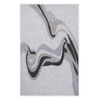 Handmade Wool Silk Area Rug Modern Wave Beige 8 x 10 Feet Carpet