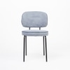 Cotton Fabric Dining Chair in Grey Colour