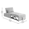 Evenie 1 Seater Pull Out Sofa cum Bed  in Grey Colour