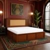 Aaranya Solid Wood Comfort King Bed Box Storage Provincial Teak Finish Mattress 72 x 78 Inches