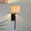 Devansh Metal Electric Wall Light in Black Colour with White Shade Count of 1 Light