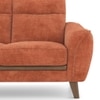 Ronan Left Aligned 3 Seater Sectional Fabric Sofa In Rust Colour