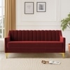 Fame Velvet 3 Seater Sofa in Maroon Colour