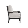 Luxe Boucle Fabric Lounge Chair in White Colour