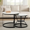 Modern Black Coffee Table With Metal Frame