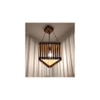 Trikona Brown Solid Wood Single Hanging Light