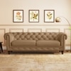 Winchester 3 Seater Premium Italian Leather Sofa In Ecru