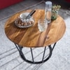 Fevre Solid Wood Side Table in Honey Oak Finish