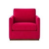 Bobby Boucle Fabric Lounge Chair in Red Colour