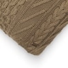 Kennedy Kelp Brown Cotton Knitted Decorative Cushion Cover 16 x 16 Inches