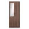 Zoey Engineered Wood 2 Door Wardrobe with Mirror in Classic Walnut Finish