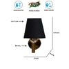 Devansh Metal Electric Wall Light in Gold Colour with Black Shade Count of 1 Light