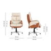 Ettorez Otimo Premium High Back  Boss Chair In Cream And Tan Colour