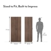 Zoey Engineered Wood 2 Door Wardrobe in Classic Walnut Finish