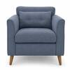 Wisdom Boucle Upholstered Lounge Chair Blue Colour