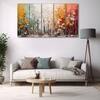 The Castle Decor Abstract Art Wall Painting Wooden Framed 27x48 Inch (Style 6)