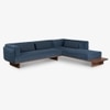 Anish Solid Wood Modular L Shape Sofa in Brown Colour