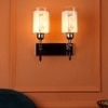 Eliante Modern Wall Lights Mild Steel & Glass Material Silver, Chrome & White Finish