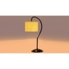 Yellow Jute Curvy table lamp with Iron Base (SP21)