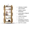 Hexa Engineered Wood Bookshelf Multipurpose Storage Rack in Giant Wood and Frosty White