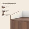 Hayes 18 Pair Shoe Rack In Classic Walnut Finish