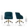 Doe Buck Clemence Modern Teal Tufted Velvet Office Chair