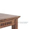 Fidora 6 Seater Dining Table In Teak Finish