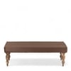 Cairo Sheesham Wood Accent Bench (Taupe Brown Velvet Teak Finish)